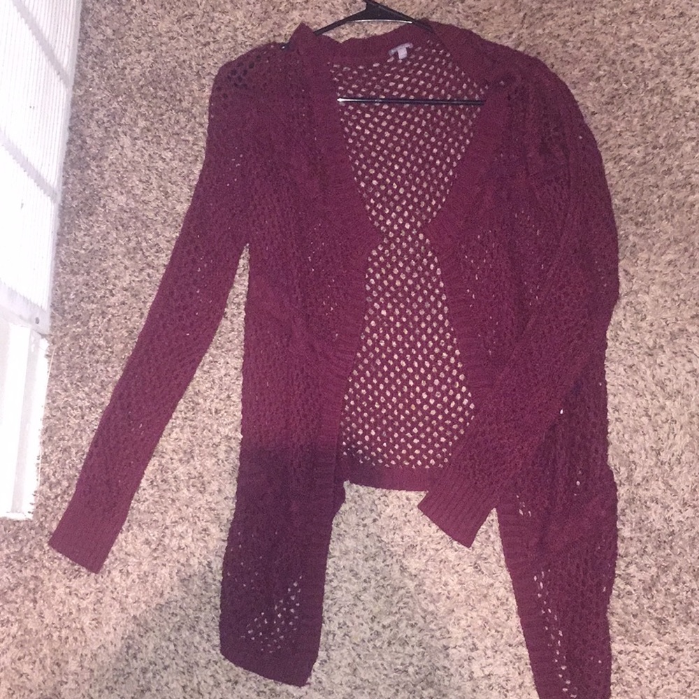 Charolette Russe burgundy cardigan